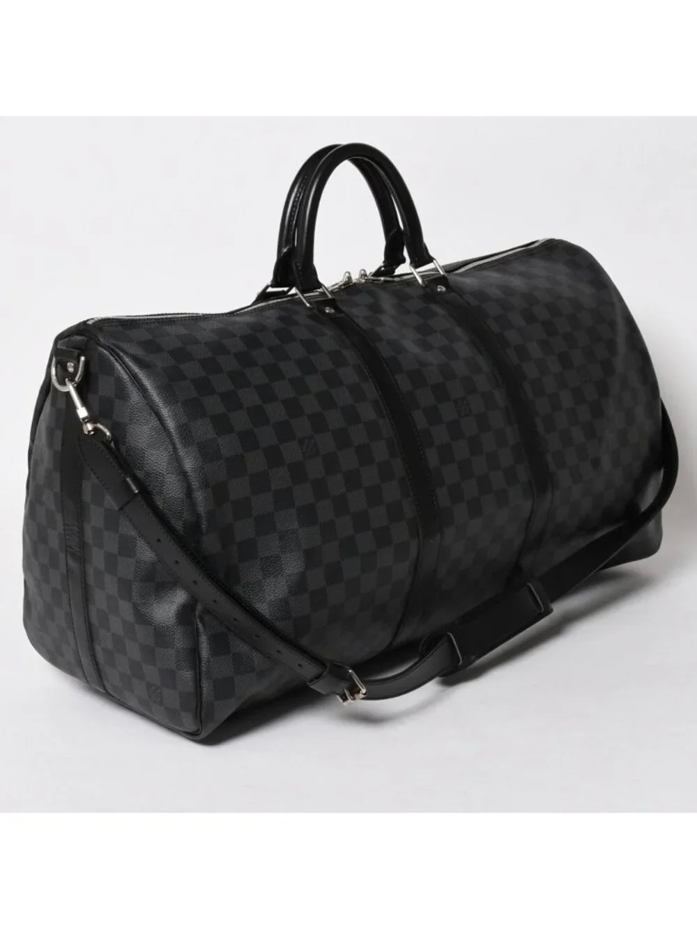 Louis Vuitton Keepall Bandouliere 55 Boston Bag Damier Graphite Black